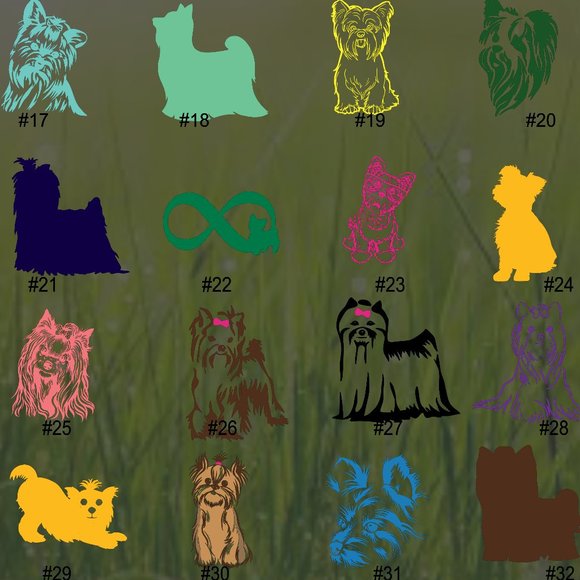 3-4" YORKIE VINYL DECAL - Picture 2 of 13